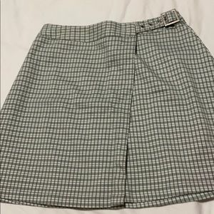 Brandy Melville Green Plaid Emerson Skirt